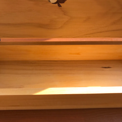 食卓に置ける箸箱(日本の模様）蓋付き箸入れ　ヒノキの箸箱　片手で開けられるカトラリーケース　小物入れ　メガネ入れ 7枚目の画像