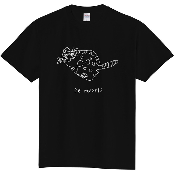 "Be my self"  NEKOデザイン Tシャツ 2枚目の画像