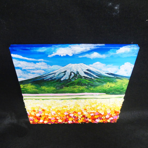 油絵 絵画 アートパネル【お花畑と富士山】 - arashi1783 - BOOTH