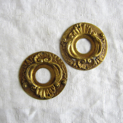 コーネリー刺繍パーツ1枚フランスアンティーク未使用 はぎれ