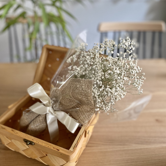 【良好品】 かすみ草ドライフラワーの花束 ドライフラワー florist BLANCO 押し花・ドライフラワー花材