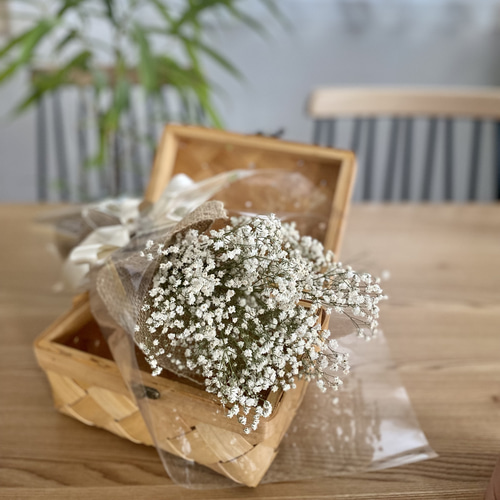 かすみ草ドライフラワーの花束 ドライフラワー florist BLANCO