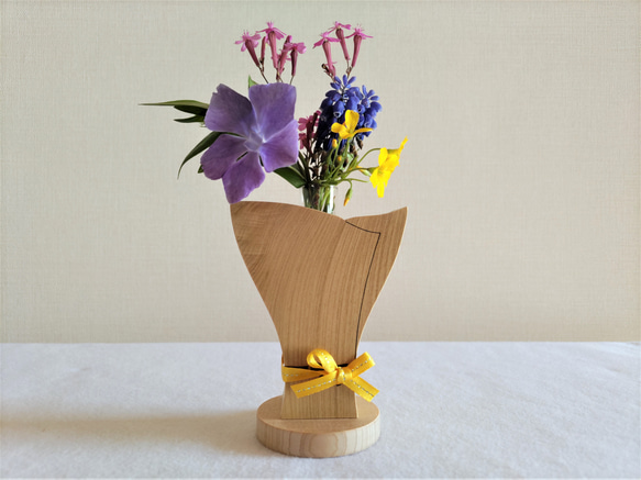 木製 一輪挿し 花束 フラワーベース 一輪挿し・花瓶・花器 青森ヒバ