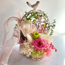 トールペイント☆受注制作ピンクの薔薇とエンボス加工のティッシュ