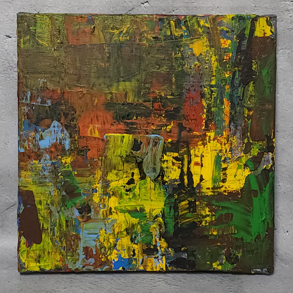 ひろ・あおき 作 「盤009」 アクリル/キャンバス S3 27.3x27.3cm