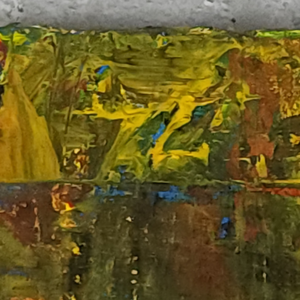 ひろ・あおき　作　「盤009」　アクリル/キャンバス　S3　27.3x27.3cm　抽象絵画　現代アート　スクエア 13枚目の画像