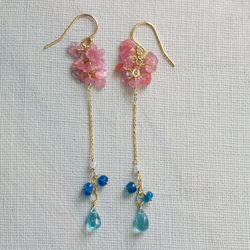 Muscari pink（earring） ムスカリの花の耳飾り 2枚目の画像