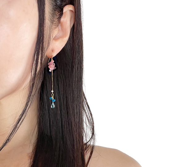 Muscari pink (earring) 穆斯卡里花耳環 第4張的照片