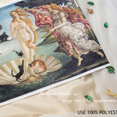 Jubilee ファブリックポスター タペストリー 名画にまぎれる猫