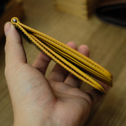 高級ワニ革のマネークリップ手縫いマネークリップ 4枚目の画像