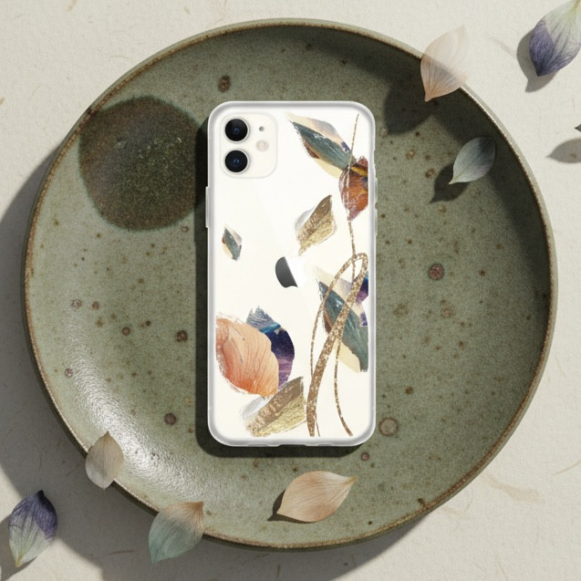 《 胡蝶の舞 》スマホケース Android iPhone対応｜透明 花柄 アートデザイン 全機種対応 プレゼント