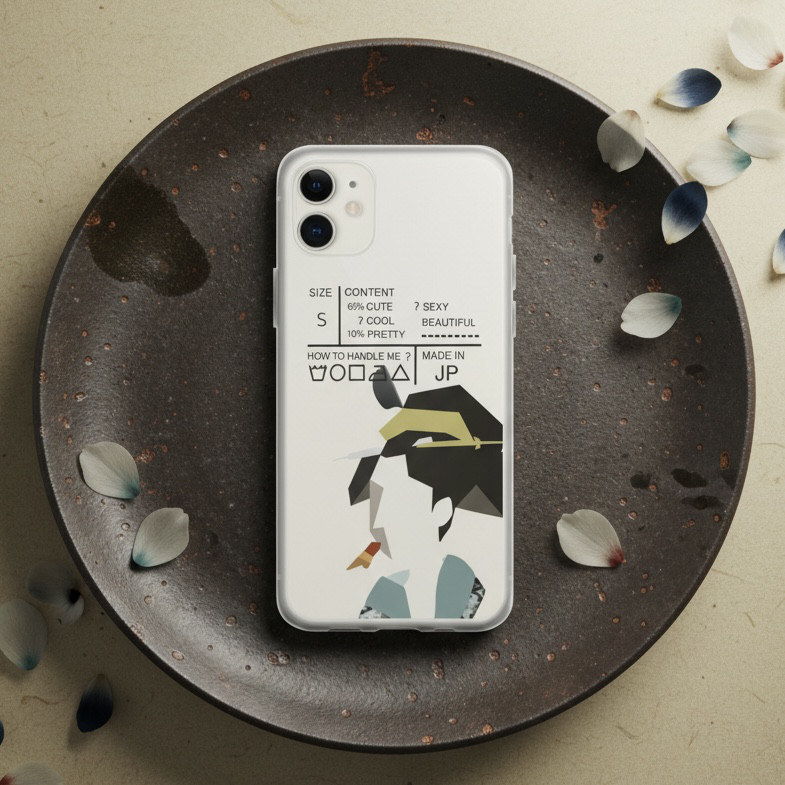 《 浮世 ICON 》スマホケース Android iPhone対応｜透明 花柄 アートデザイン 全機種対応 プレゼント
