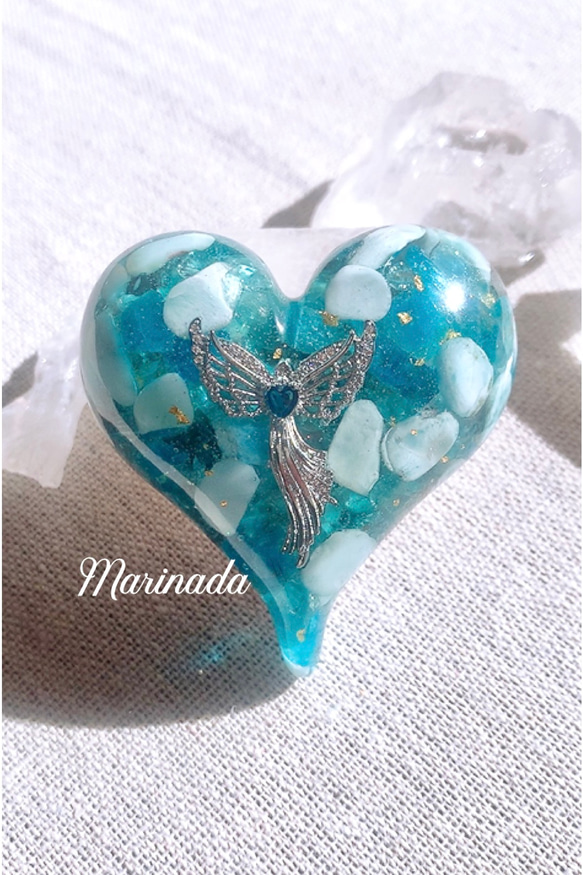 心穏やかに平和で幸せな日々を♡ラリマーの天使オルゴナイト その他  