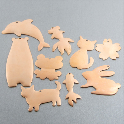 純銅板【うさぎ/兎/卯】七宝焼き《K72-003》 その他素材 Sippou Japan