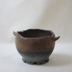 金彩B陶製植木鉢(の) 4枚目の画像