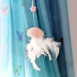 クラゲのモビール ウニ殻 ミズクラゲ ゼリーフィッシュ オーナメント