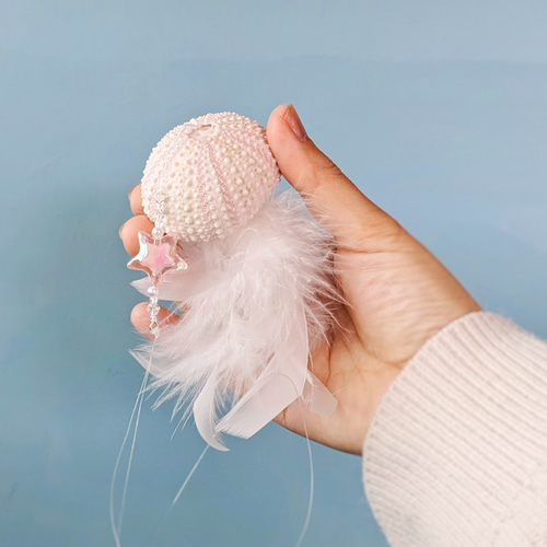 クラゲのモビール ウニ殻 ミズクラゲ ゼリーフィッシュ オーナメント