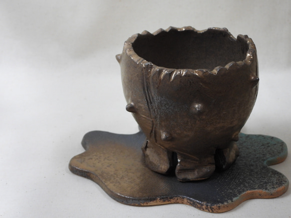 金彩棘陶製植木鉢(TS) 6枚目の画像