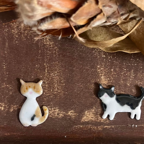 純銅板【ねこ 横】七宝焼き《K72-007》 その他素材 Sippou Japan 純銅板【ねこ 横】七宝焼き《K72-007》 その他素材 Sippou Japan