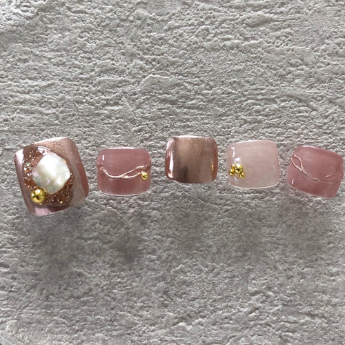 【foot】シェル ニュアンス フットネイルチップ フット！シェルうめつくしネイル☆ | L'eclat