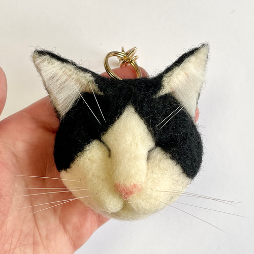 羊毛フェルト猫 白黒はちわれ猫 羊毛フェルト 著 羊毛フェルト猫 白黒はちわれ猫 羊毛フェルト 著