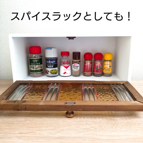 ステンドグラス アンティーク調ガラス窓つき 木製ミニ