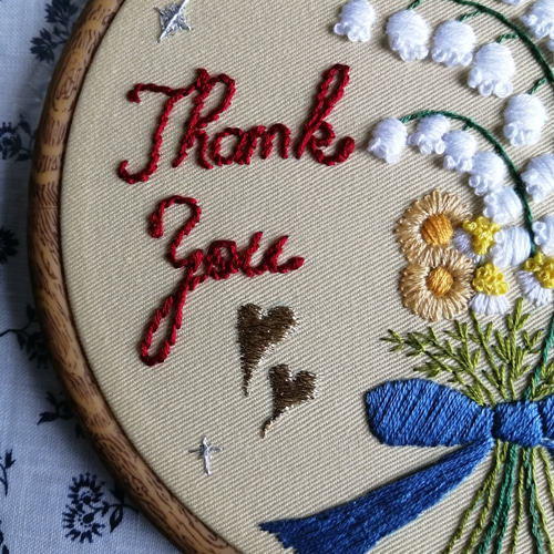 すずらん刺繍の壁飾り その他インテリア雑貨 HanaDaisy Poodles 通販