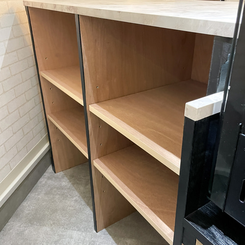 ケーキ屋さんショーケースレジカウンター（W2100ブラック）スイーツ店