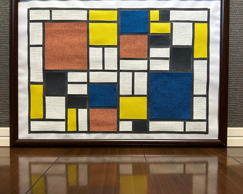 SDGs 建築材料サンプルアート『コンポジション2 モンドリアン』 絵画