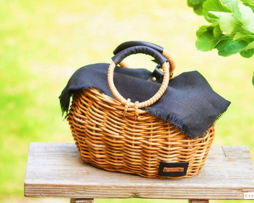 antique*大人カゴバッグ*本革*アラログ*かごバッグ*牛革*レザー* かご