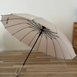 【SALE】傘 ジャンプ傘 防水キャップ付き 骨16本 大きいサイズ 【アプリコット】雨の日の入店がとても快適な傘です。 9枚目の画像