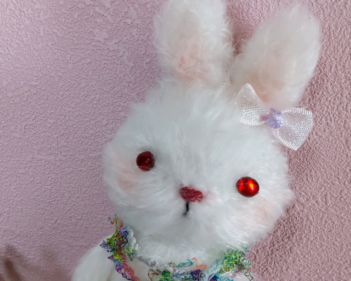 lily ribbon 作家 羊毛 テディベア ハンドメンド ぬいぐるみ