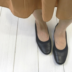 【アシオト】神戸の靴職人が作った♪超軽量・純国産レザーパンプス♪（A3233）ベージュエナメル/23.0 9枚目の画像