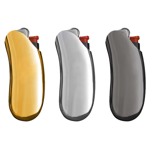 BIC J5 バナナ型ライターケース - 高品質亜鉛合金製、可愛いデザイン