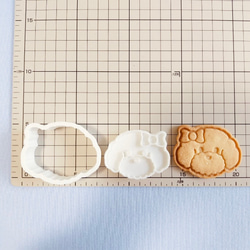 リボンがキュートなトイプーちゃん　クッキー型 3枚目の画像