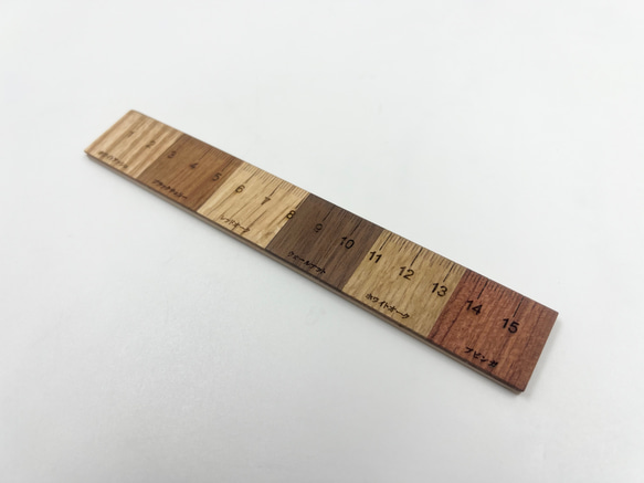 ウッドタグ定規マッチ箱ラベルなどNo.769 7種類の世界の 銘木 をつかっ