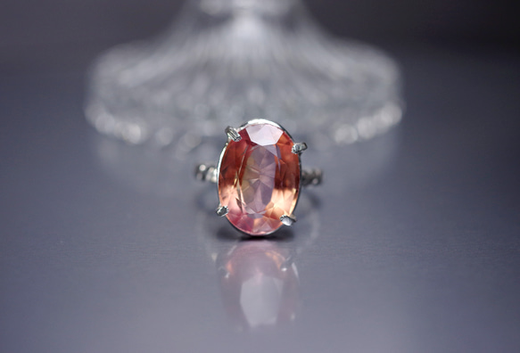 ☆ 新作 ☆『Morganite』☆の世界でひとつの天然石リングsilver925 3枚目の画像