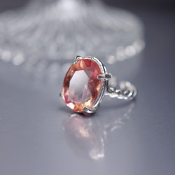 ☆ 新作 ☆『Morganite』☆の世界でひとつの天然石リングsilver925 1枚目の画像