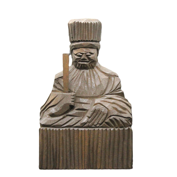 閻魔大王（15cm em4331）仏像 円空仏 摸刻 木彫 彫刻 円空工房クリーマ