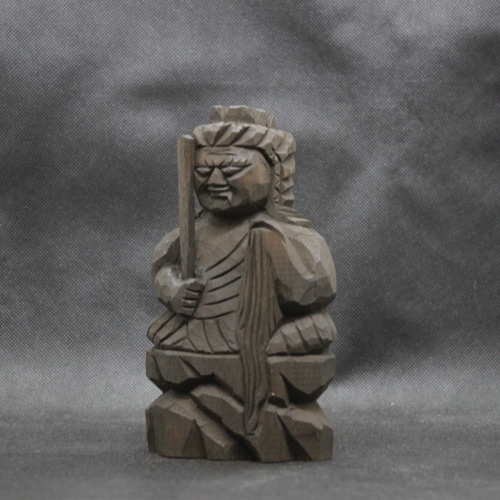 不動明王坐像（高：15cm fd4104）佛像圓空佛雕刻木雕雕刻円空工房