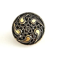 Ref.M14125 motif black/gold 17mm （フランス）１セット（４点） 1枚目の画像