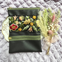 インド刺繍リボン フリルポーチ ポーチ kohane＿runrun 通販