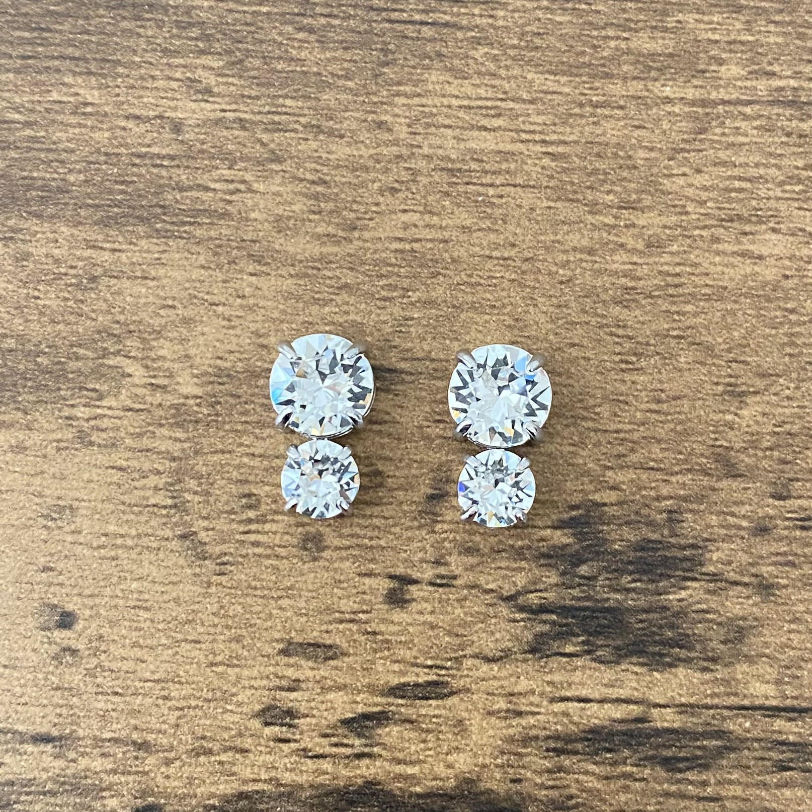 ドゥーブル　edition2（クリア・シルバー） イヤリング／ピアス　バレエ