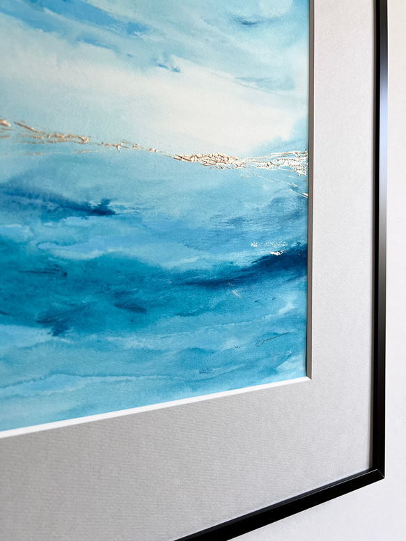 SAPPHIRE - インテリア　アート　抽象画 　現代アート　シルバー　ゴールド　ブルー　ネイビー　紫　モダン　シック SAPPHIRE