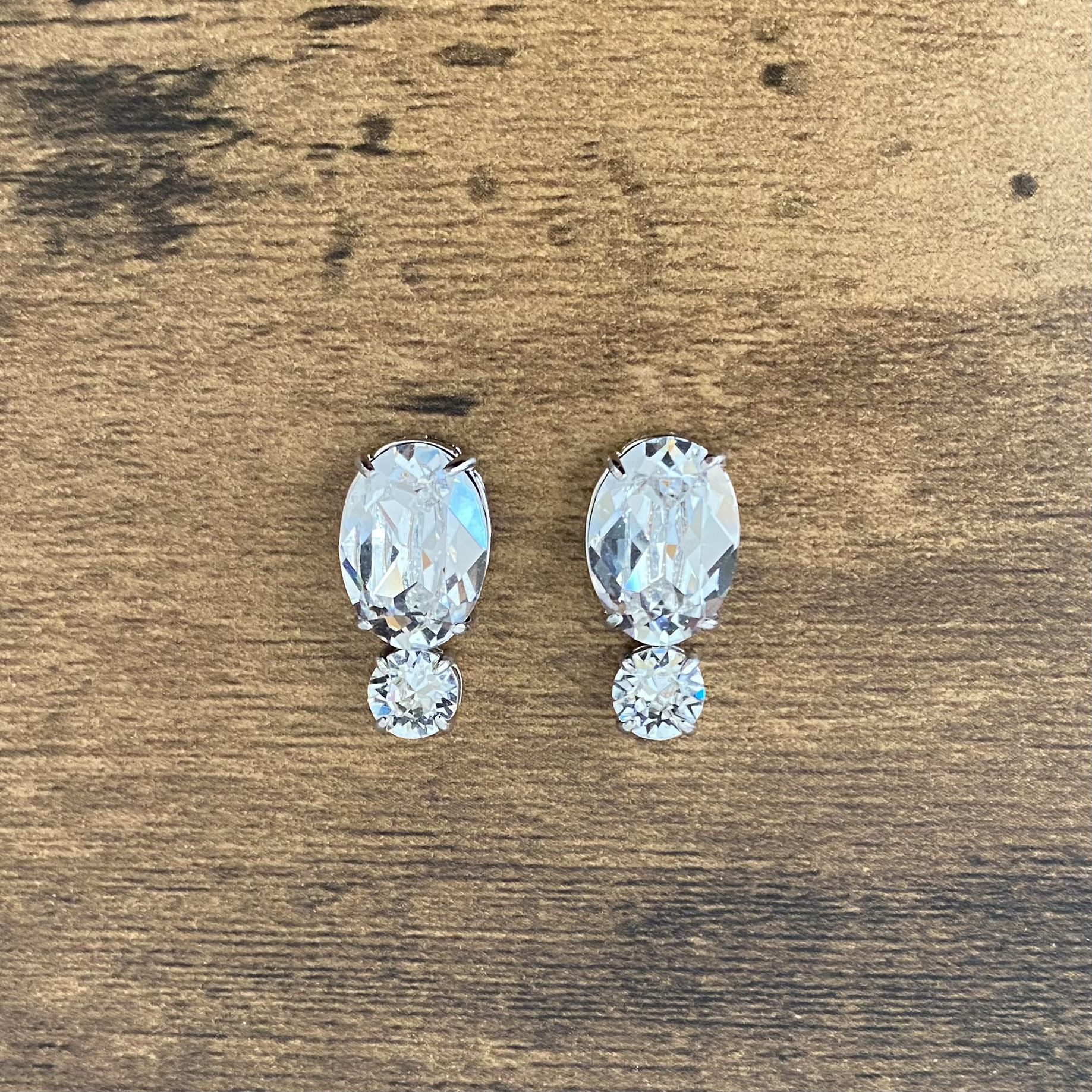 ドゥーブル　オーバル　edition2（クリア・シルバー） イヤリング／ピアス　バレエ