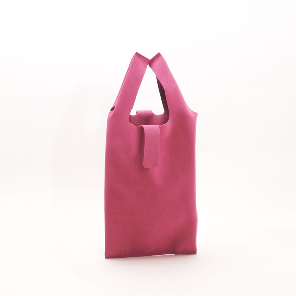 &lt;立即交納&gt;收銀包(shocking purple/alcantara)購物袋/人造革(反毛皮革)/rb003 第2張的照片