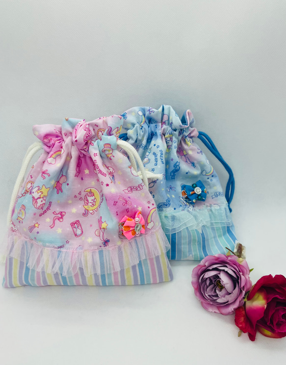 オーダーページ　お弁当袋&コップ袋2点セットユニコーン オーダーページお弁当袋&コップ袋2点セットユニコーン