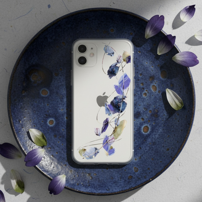 《 紫陽花 あじさい 》スマホケース iPhone対応｜透明 花柄 アートデザイン 全機種対応 プレゼント
