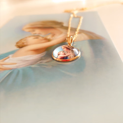 イタリア製不思議のメダイ&マリア様美しい聖母子 ３WAY お守りステンレスネックレス S 5枚目の画像