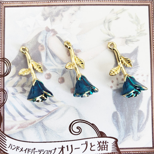 レジンパーツ ぐで猫 2匹セット#607✨イヤリング、ピアス、チャームに